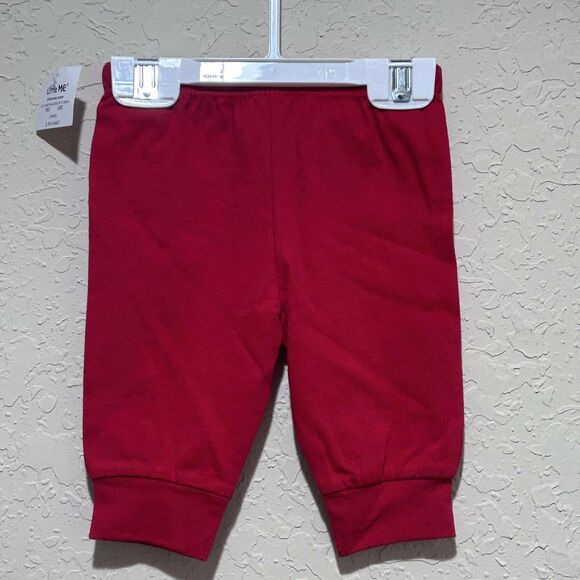 NEW Little Me Boys 9 Months "My First Christmas" Santa Joggers 3 Pc Set With Hat - Picture 8 of 14